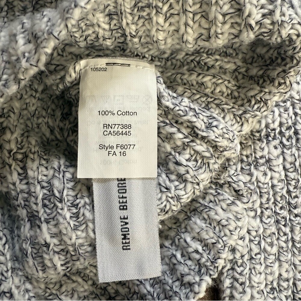 Madewell Womens Grey Marled Cotton Chunky Knit Sweater F6077 Size Small - Picture 5 of 6